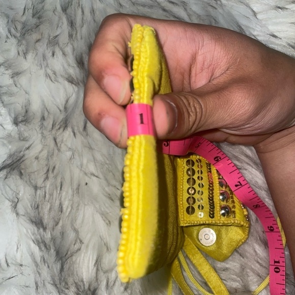 Beaded phone bag crossbody Yellow pouch travel bag vacation bag summer bag - Picture 11 of 16